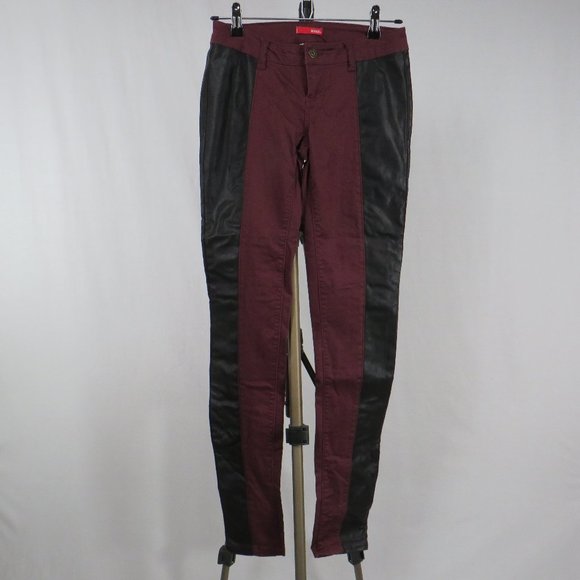 BONGO Pants & Jumpsuits Bongo Burgundyblack Pants Poshmark